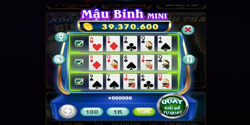 Mẹo đặt cược mini mậu binh nắm chắc chiến thắng